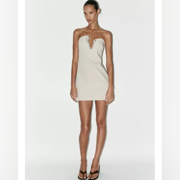 Zara Jeweled Short Dress - Picture 1 of 5